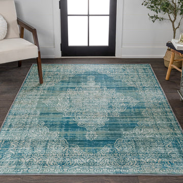 Regis Bohemian Medallion Washable Area Rug